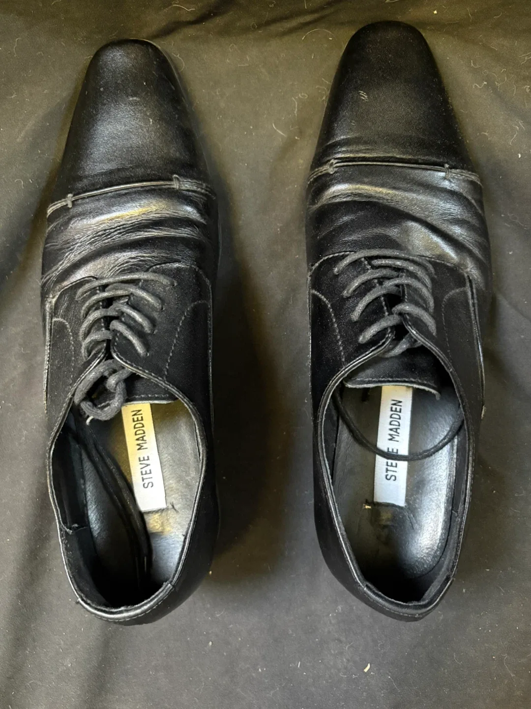 Steve Madden Black Leather Dress Shoes image indicator(6)