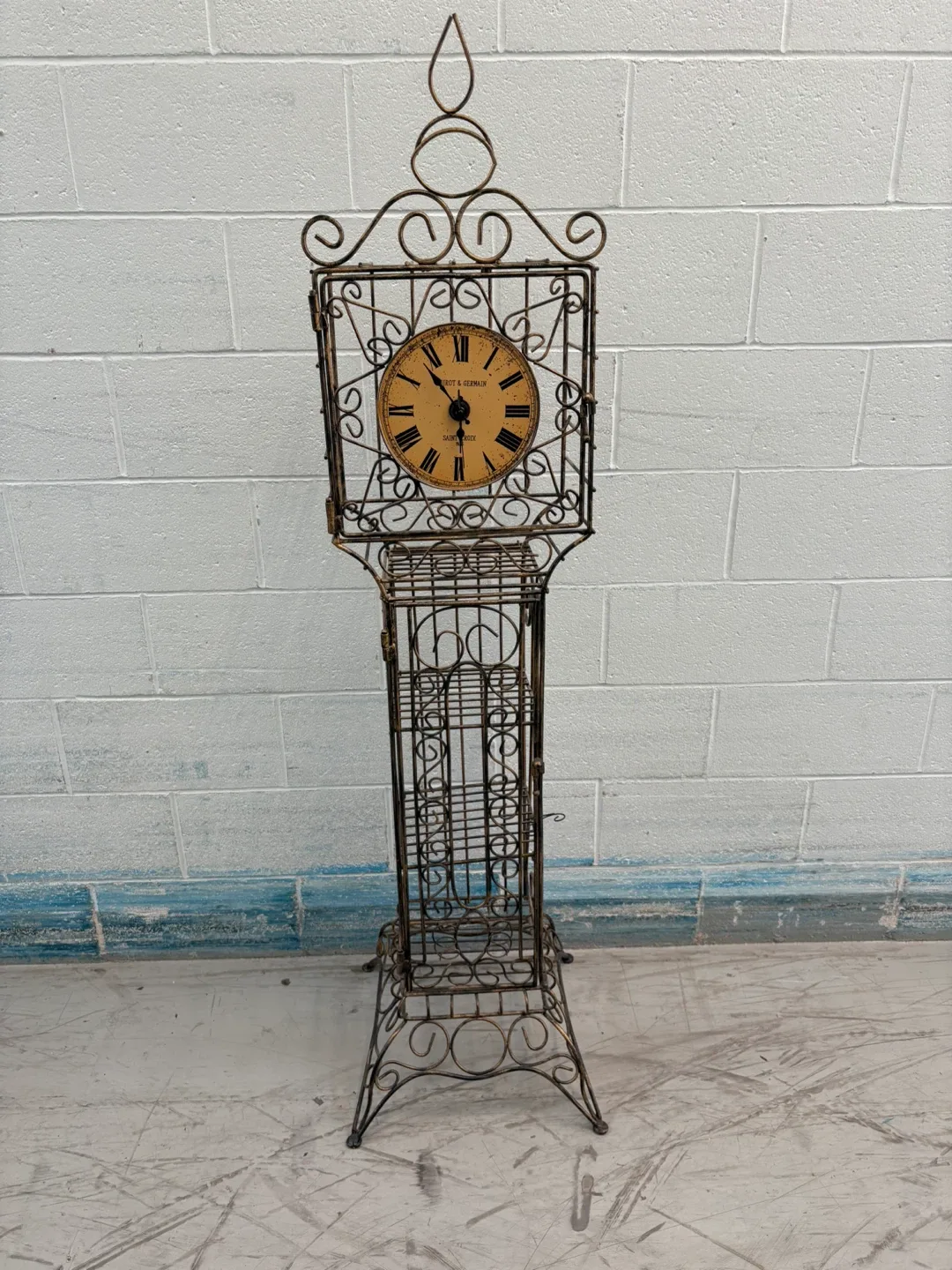 Vintage Metal Birdcage Clock Stand thumbnail