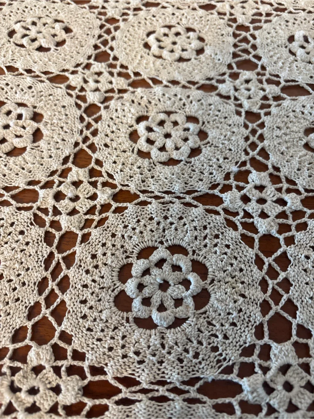 Crocheted Square Tablecloth - Handmade image indicator(2)