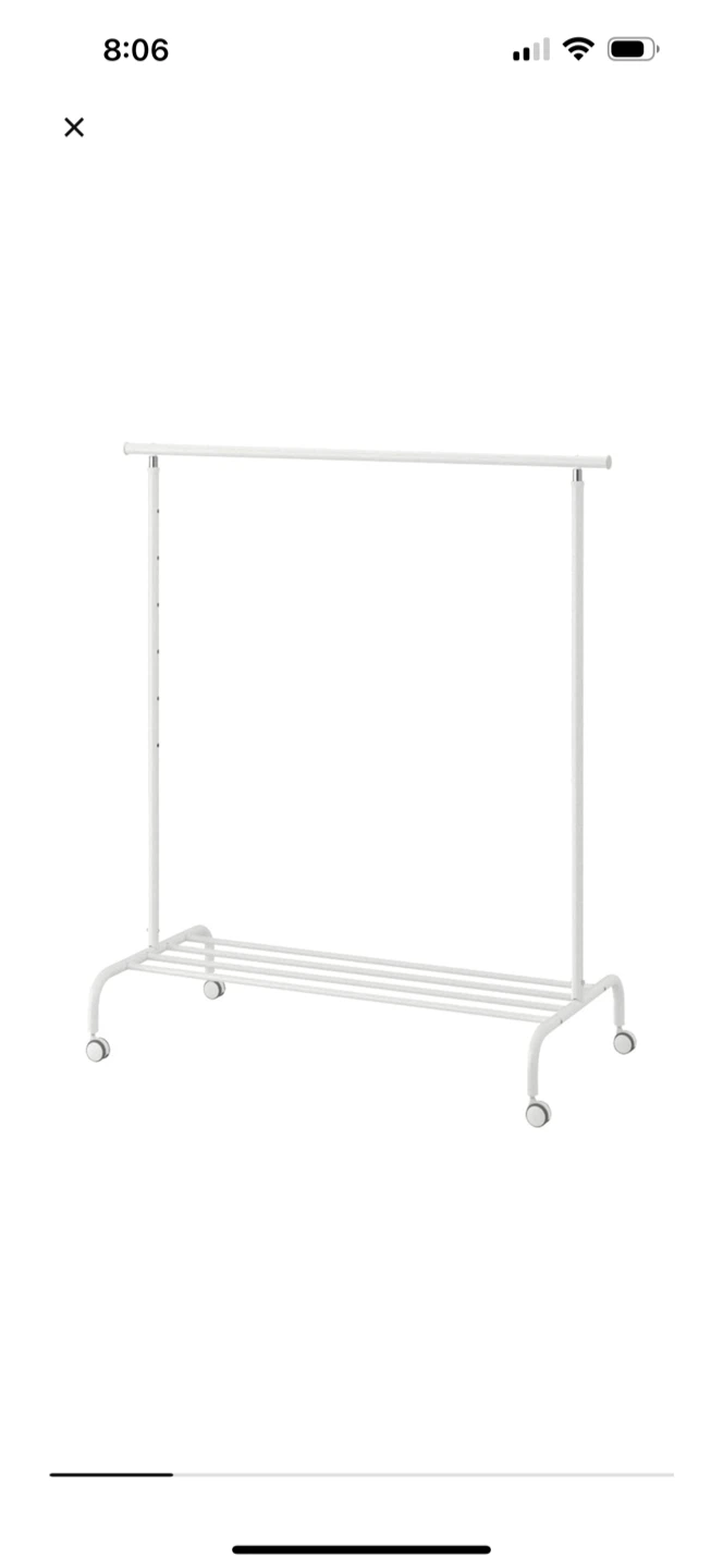 IKEA White Clothes Rack