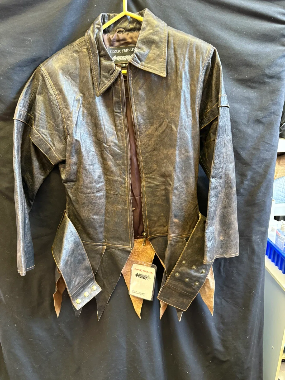 Toxic Fish UK Sheri Leather Jacket - Size M thumbnail