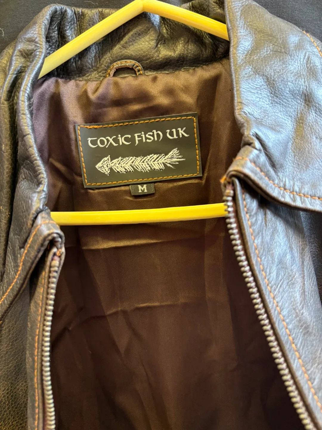 Toxic Fish UK Sheri Leather Jacket - Size M image indicator(2)