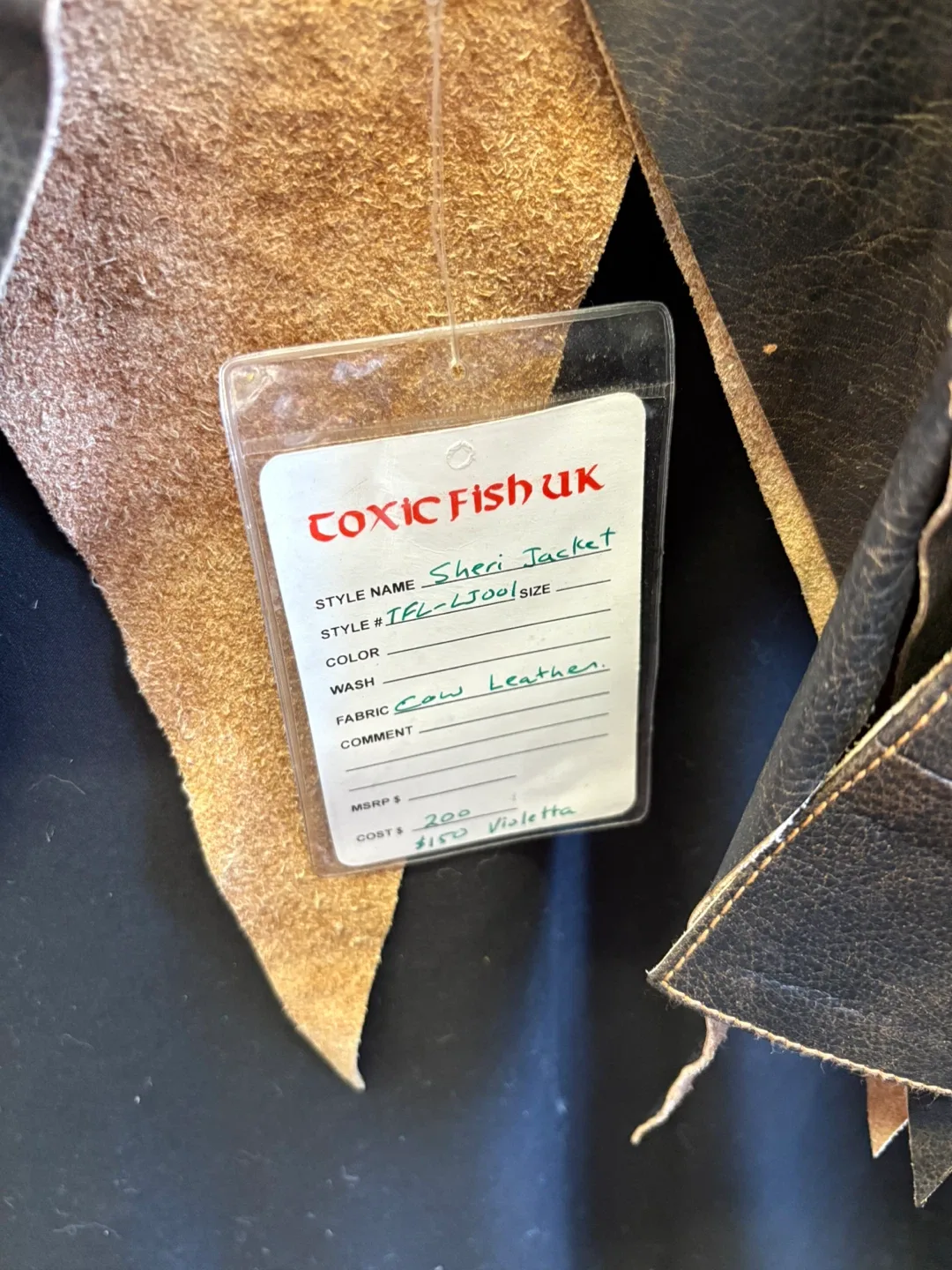 Toxic Fish UK Sheri Leather Jacket - Size M image indicator(3)