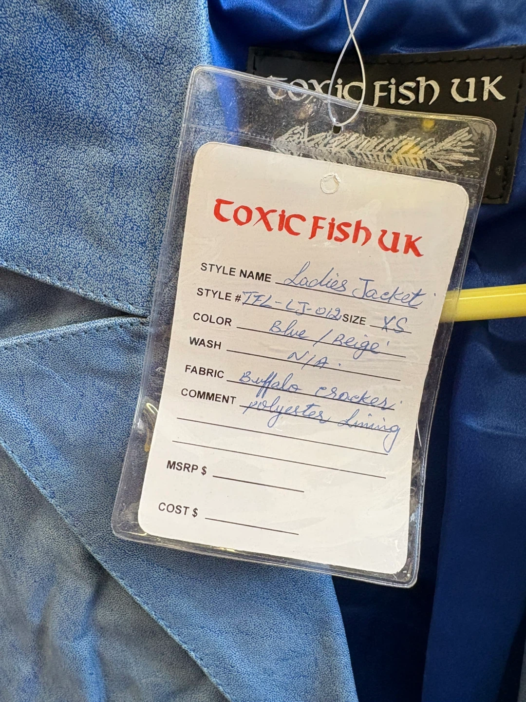 Toxic Fish UK Ladies Jacket - Size XS - photo 4