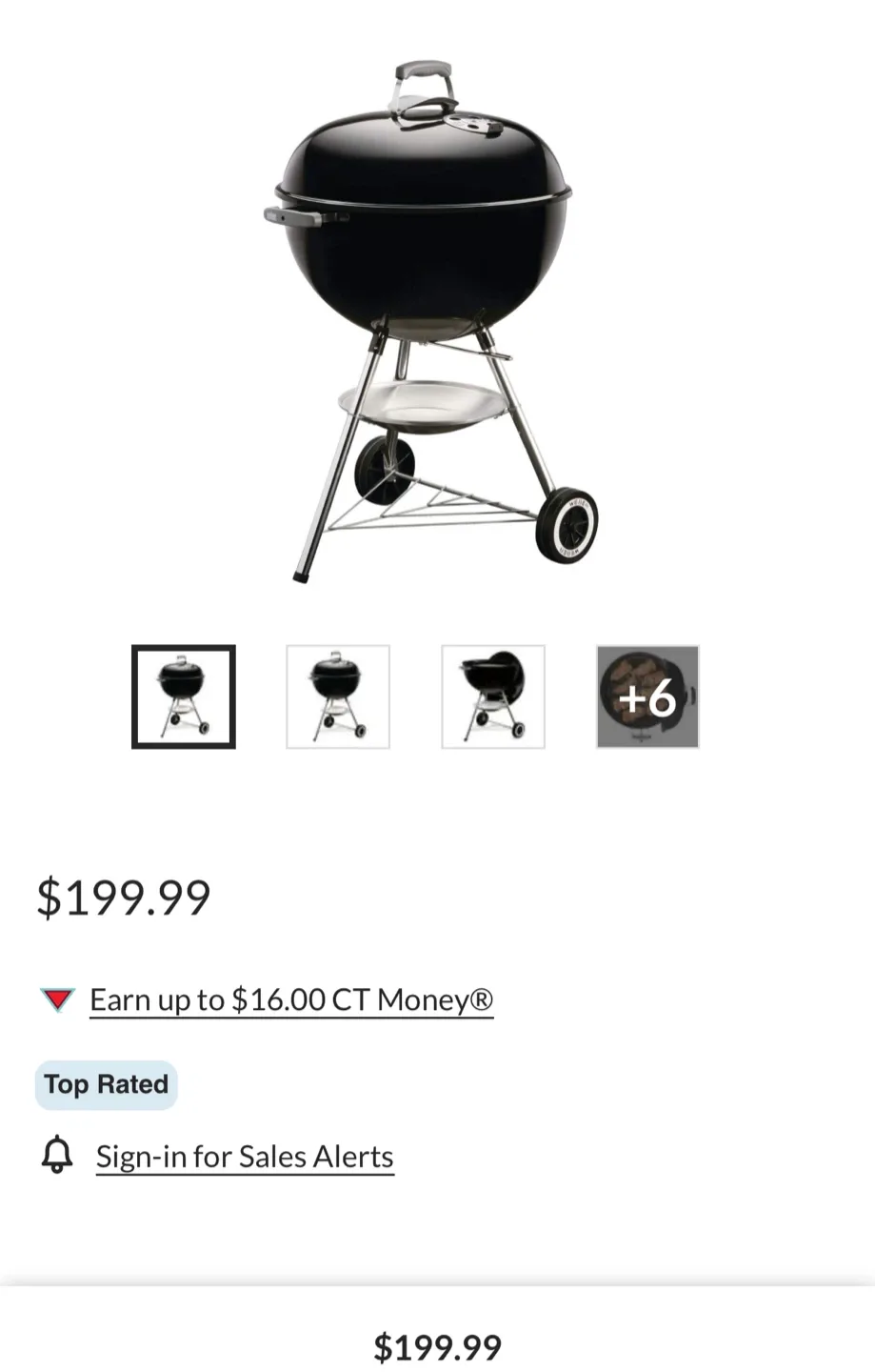 Weber Kettle BBQ Grill - Black thumbnail