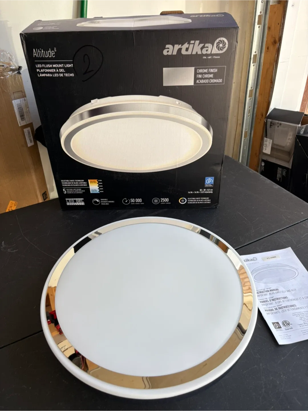 Artika Altitude LED Flush Mount Light - Chrome Finish thumbnail