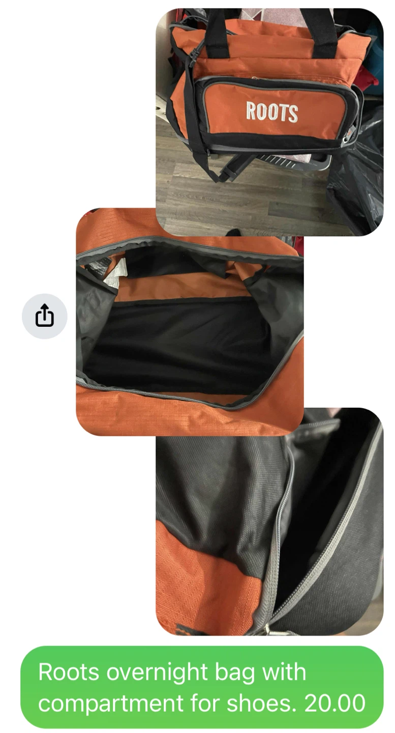 Roots Overnight Bag with Shoe Compartment