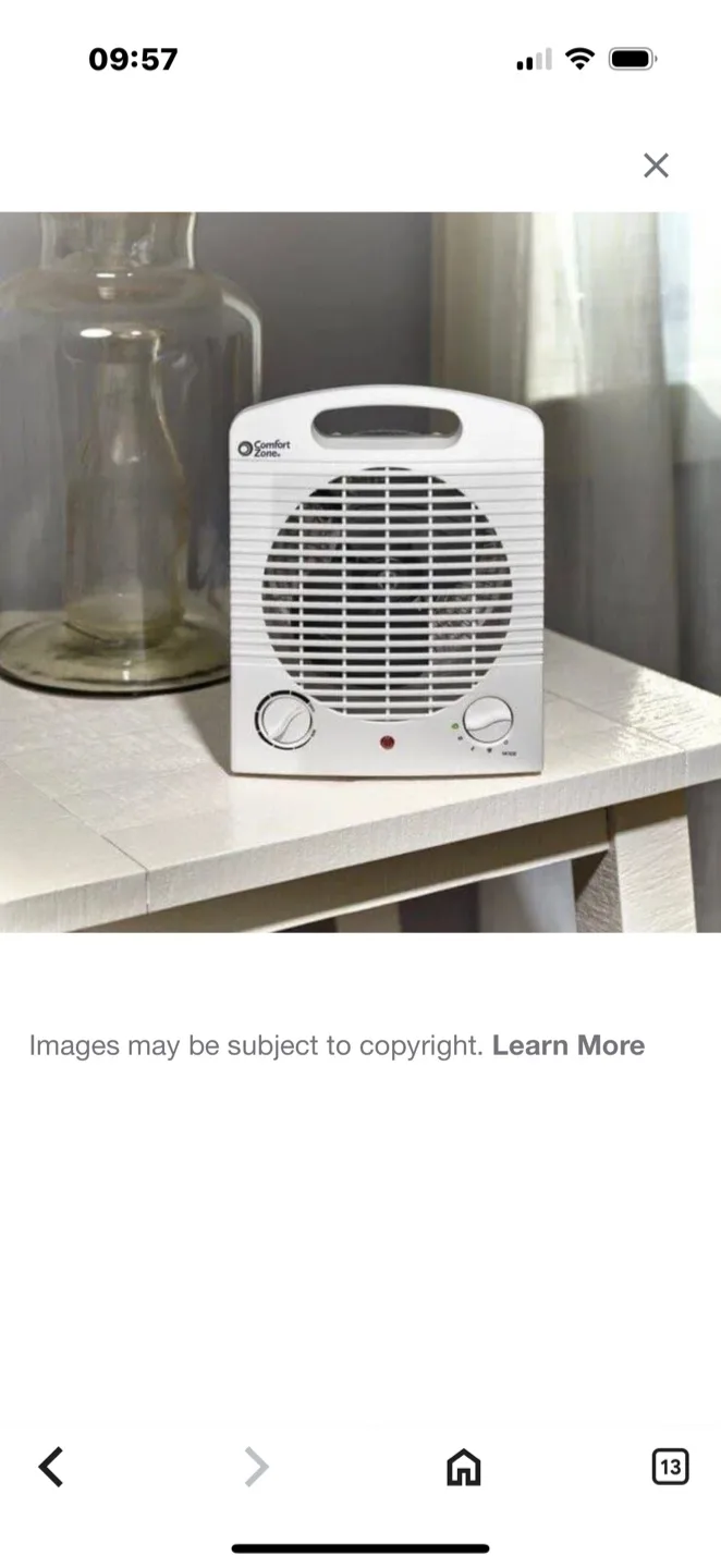 Black Portable Space Heater was $42 image indicator(7)