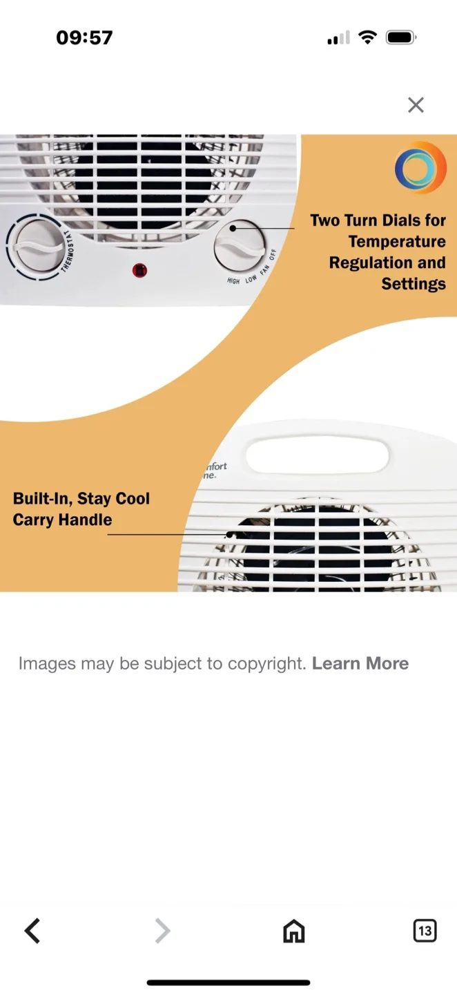 Black Portable Space Heater was $42 image indicator(8)