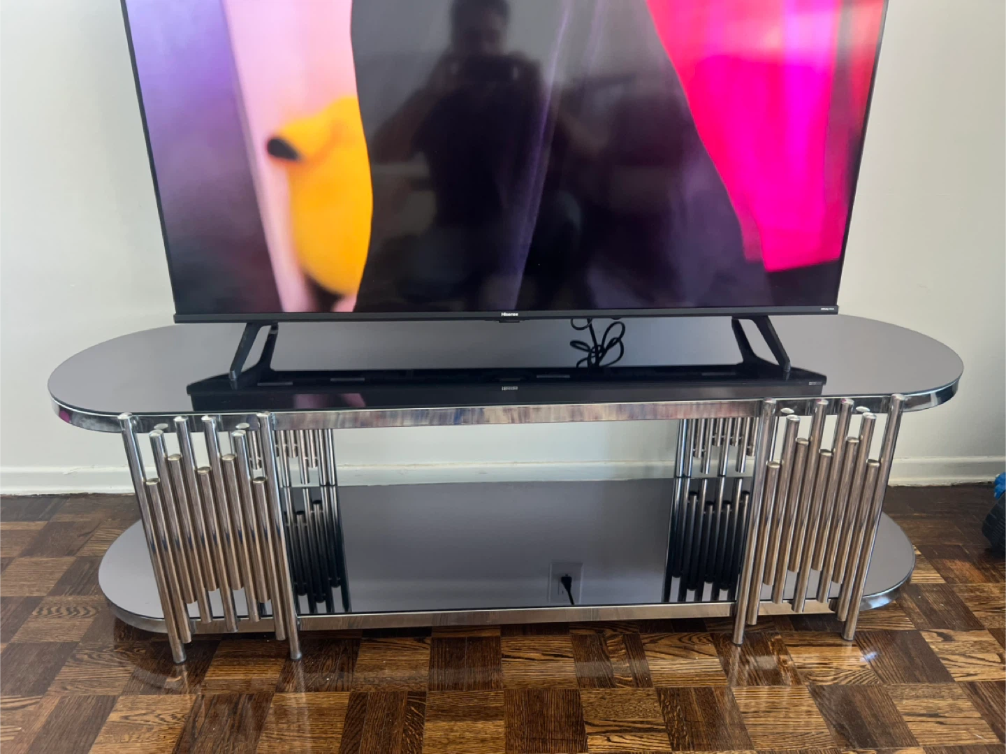 Modern Chrome TV Stand - photo 2