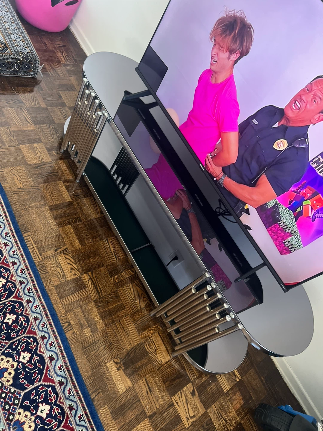 Modern Chrome TV Stand - photo 3