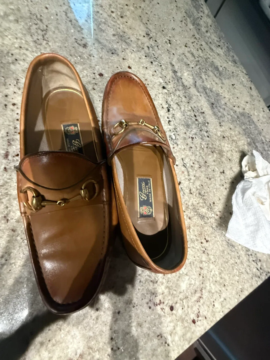 Gucci Brown Leather Loafers - Size 7 thumbnail