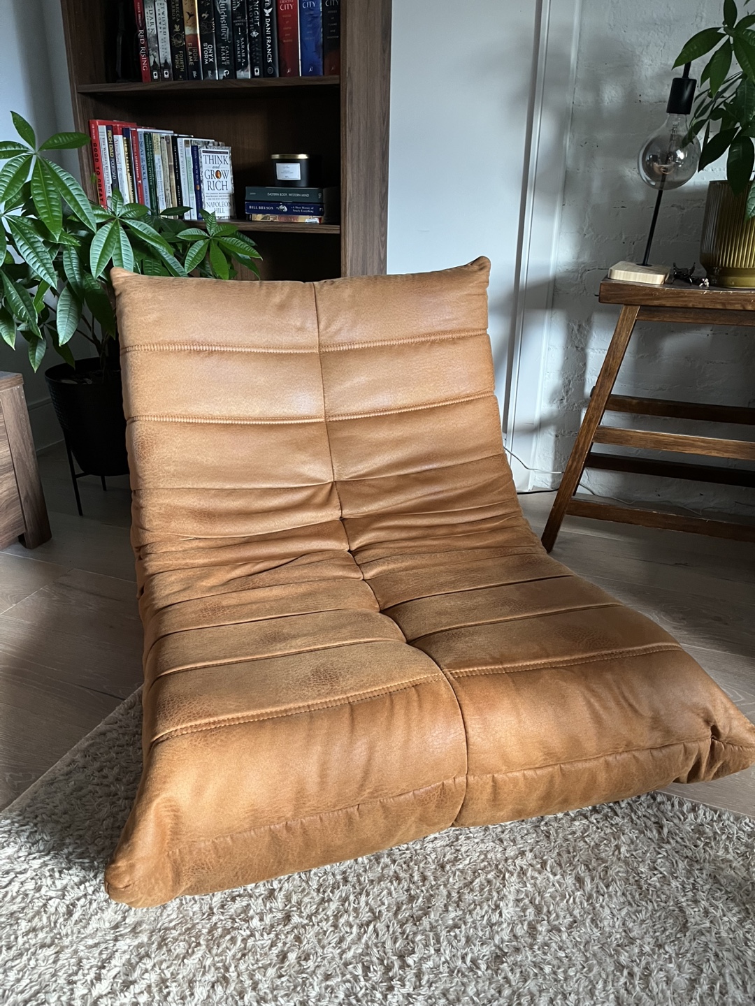 Orange Floor Cushion Chair - photo 3
