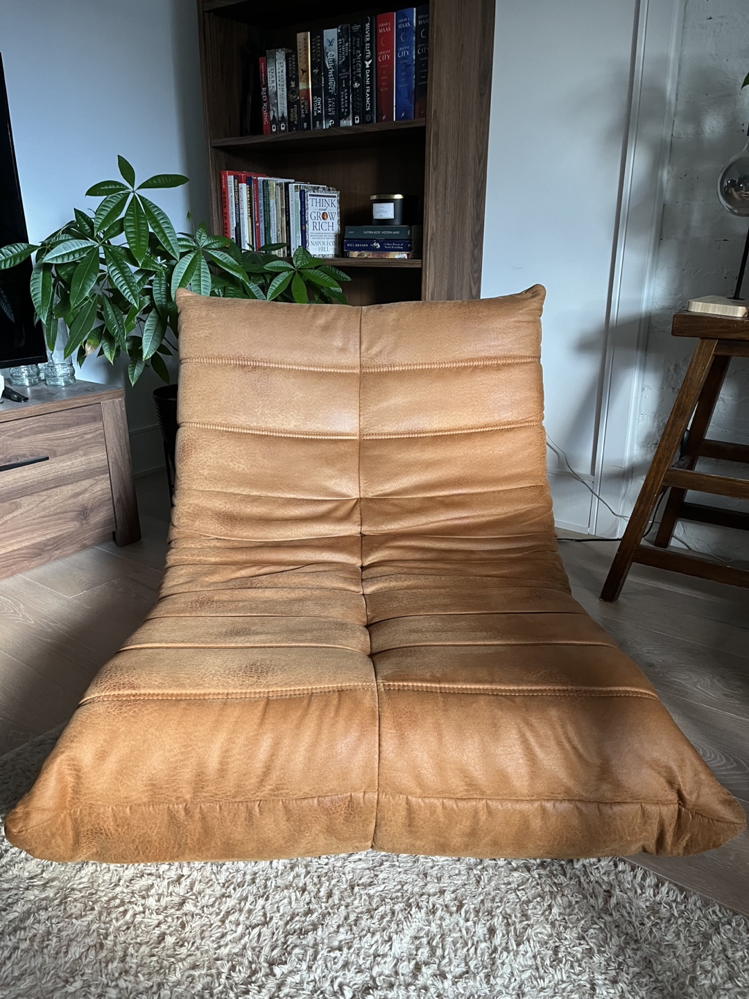 Orange Floor Cushion Chair