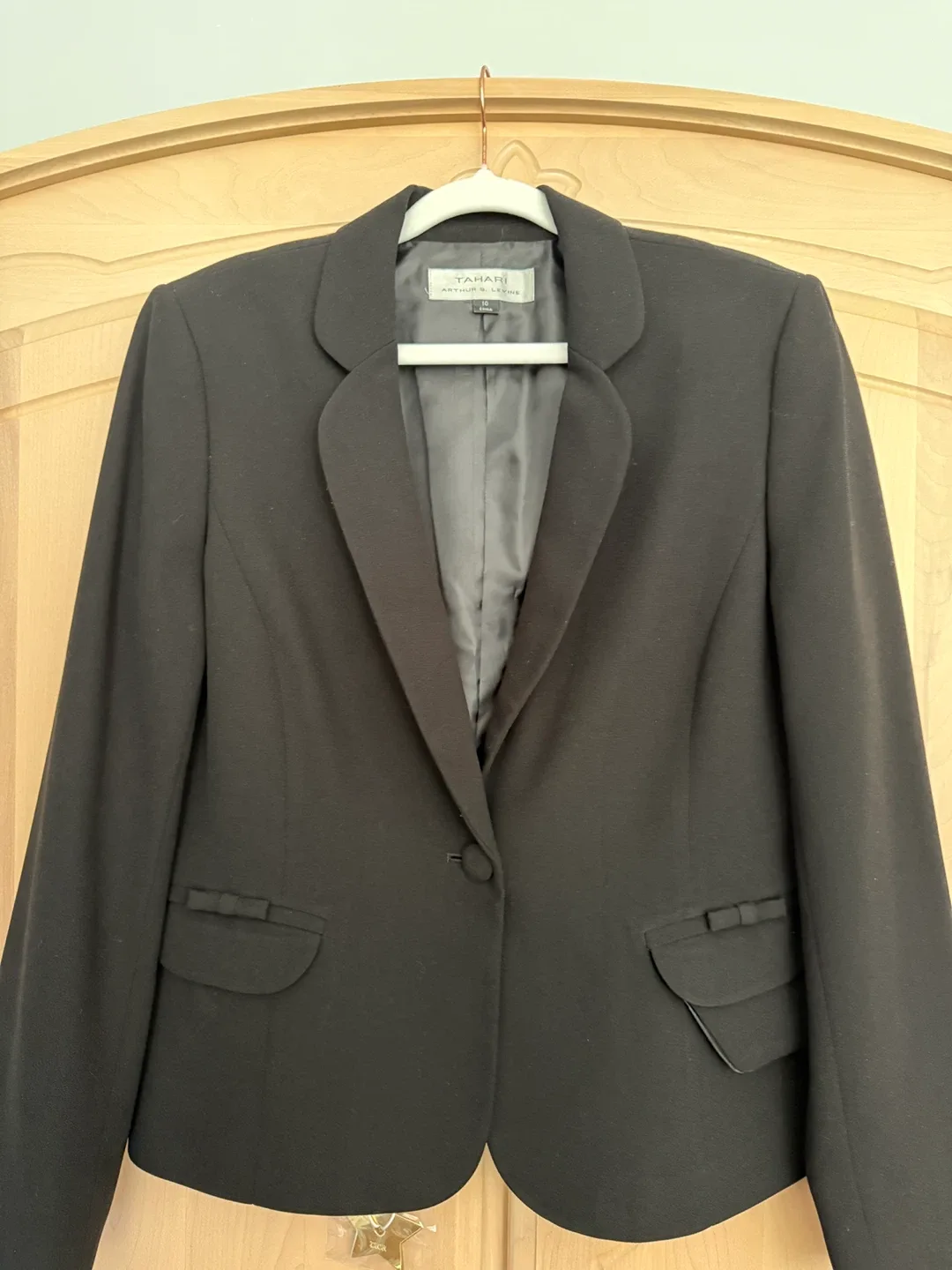 Tahari Arthur S. Levine Black Blazer - Size 10 thumbnail