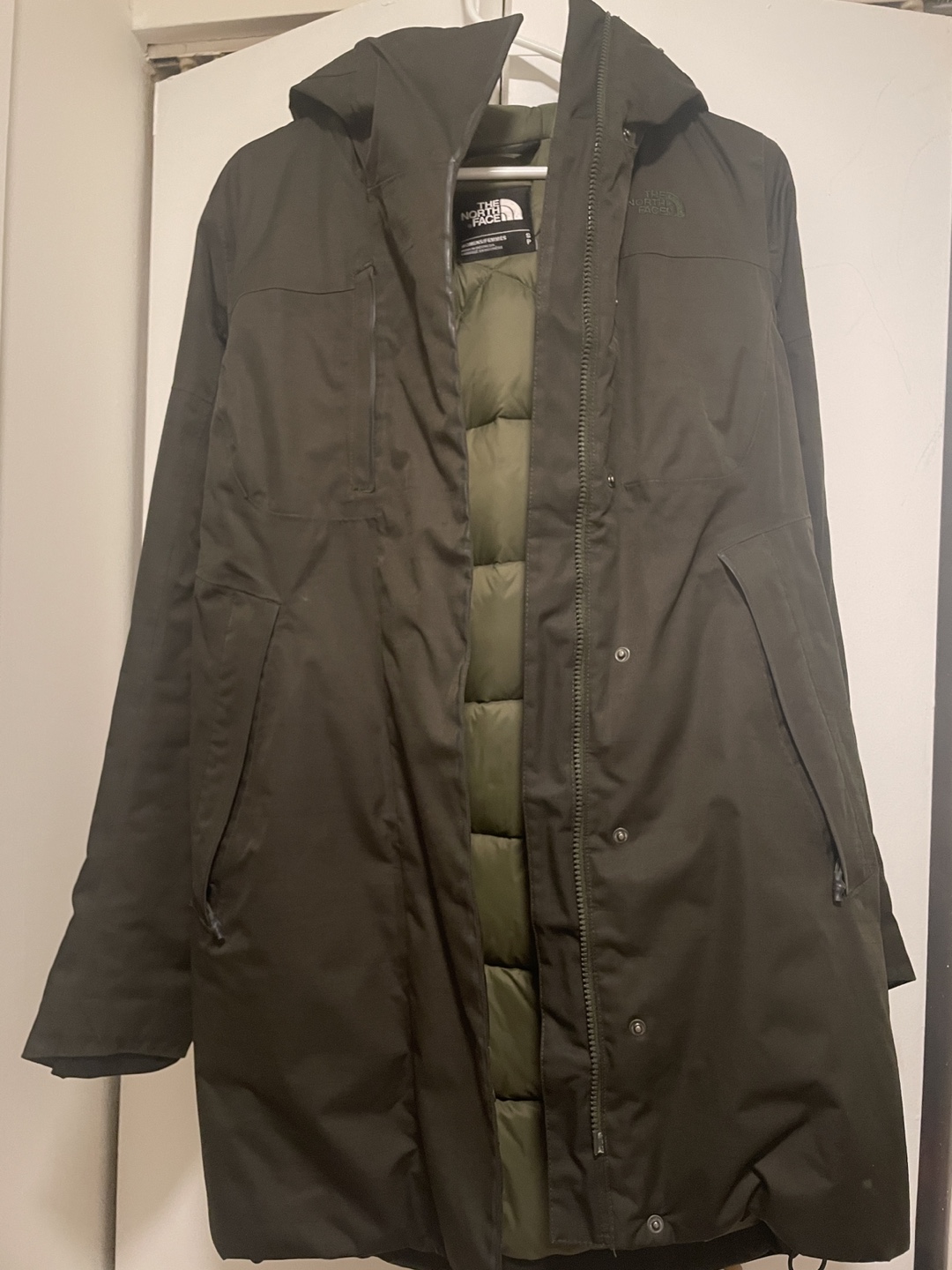 The North Face Olive Green Parka - Women's Size S - photo 4