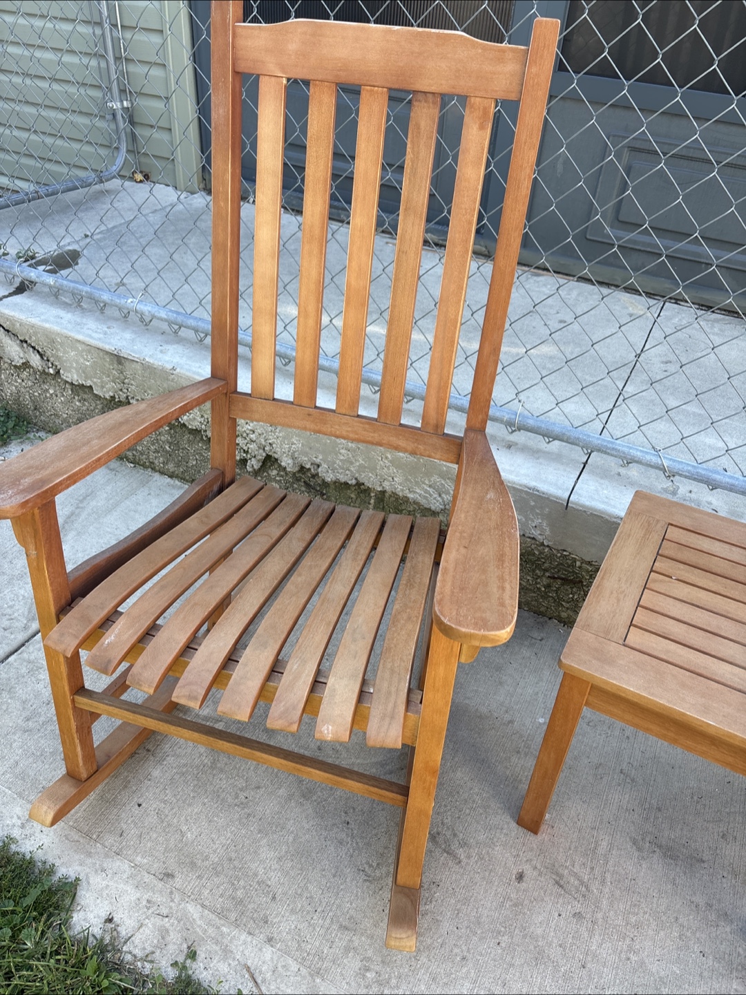 wood rocking chairs patio set - photo 2