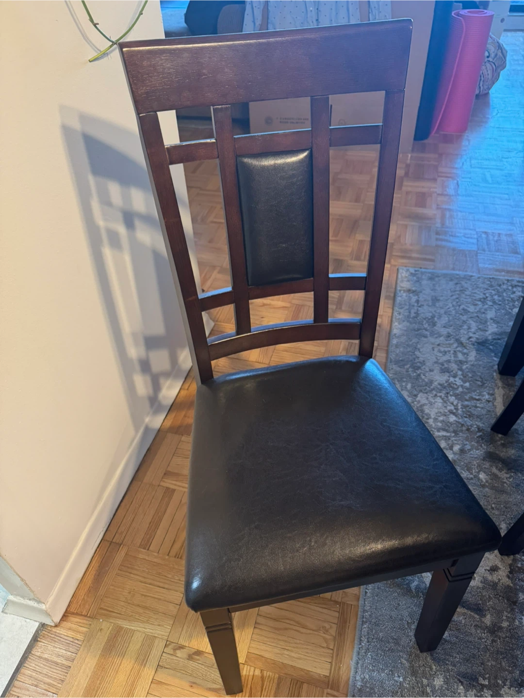 Dark Brown Dining Table with 6 Chairs - photo 2