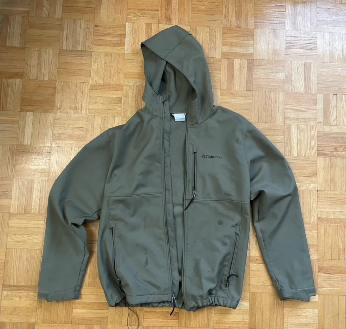Columbia Olive Green Softshell Jacket thumbnail