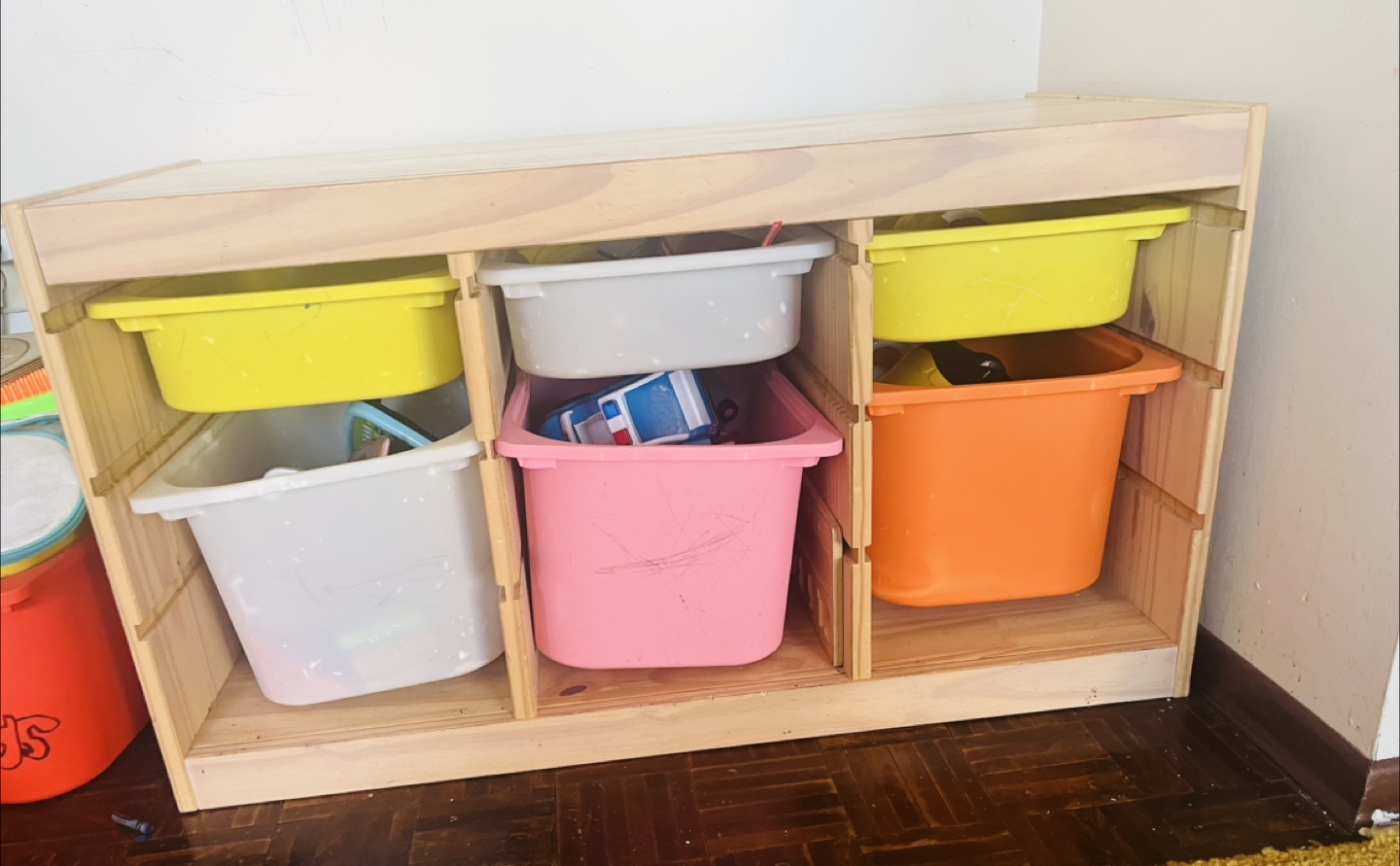 Wooden Toy Storage Unit with Free Bins - photo 2