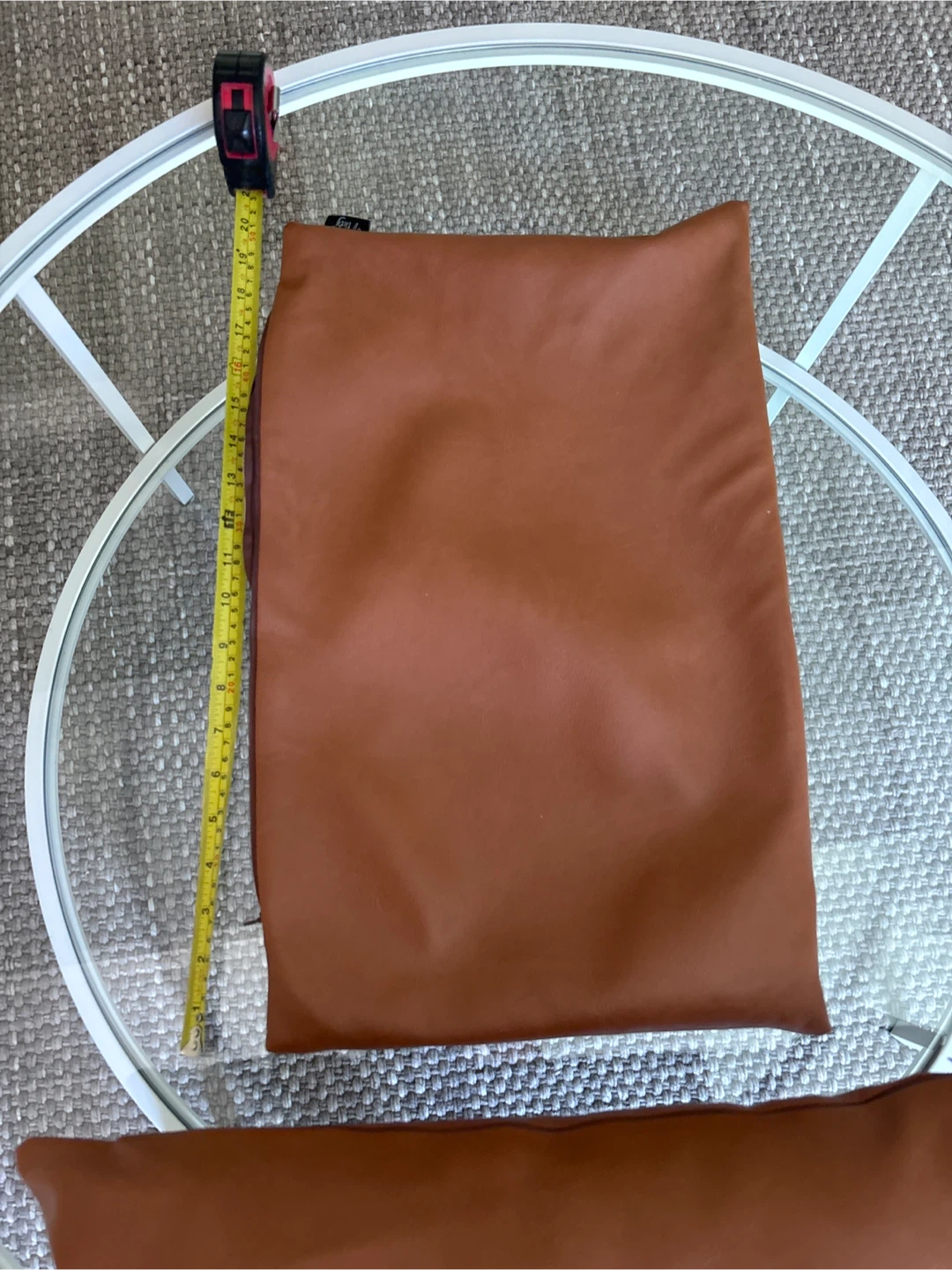 Brown Faux Leather Pillow covers (Set of 2) - photo 4