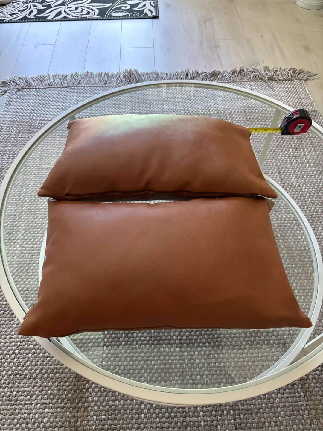 Brown Faux Leather Pillow covers (Set of 2)