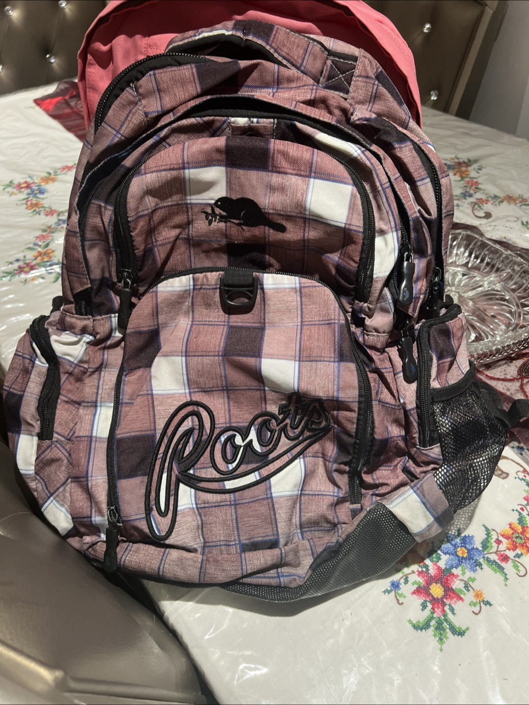 Roots Plaid Backpack
