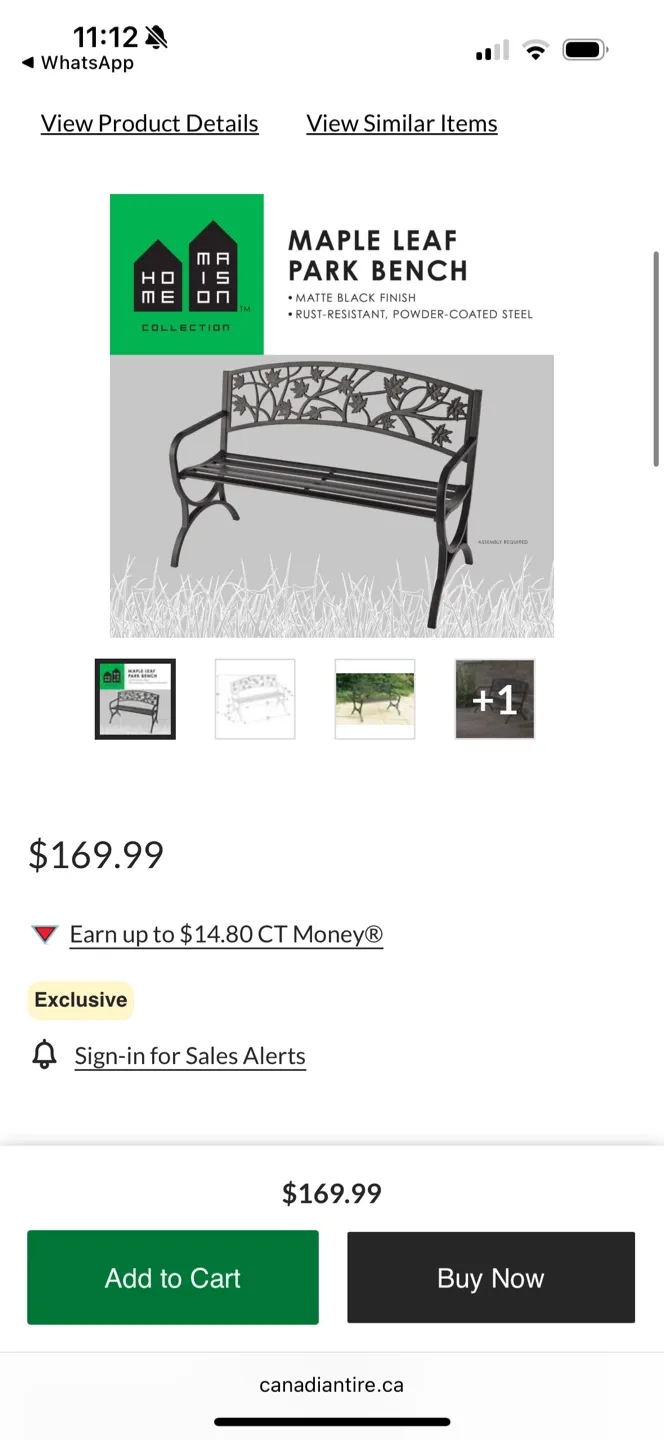 Maple Leaf Park Bench - Home Collection image indicator(3)