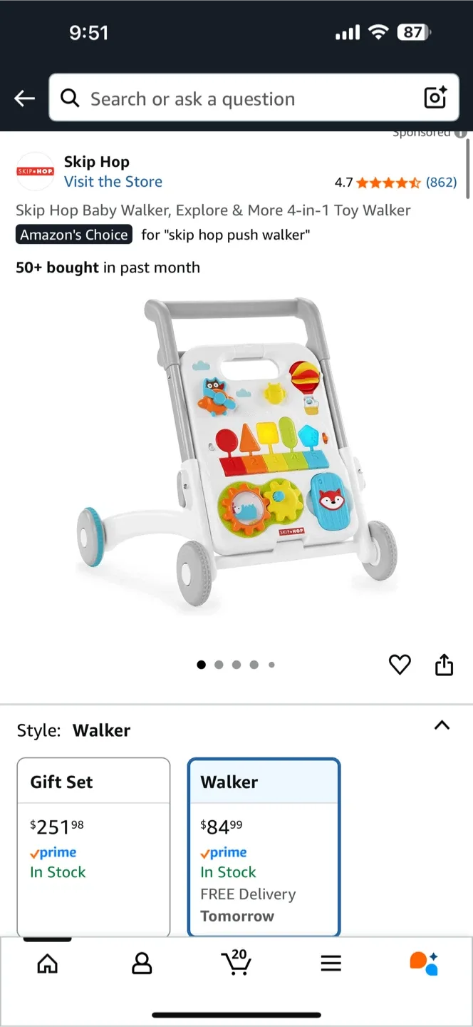 Skip Hop Trio - walker, jumper, activity mat