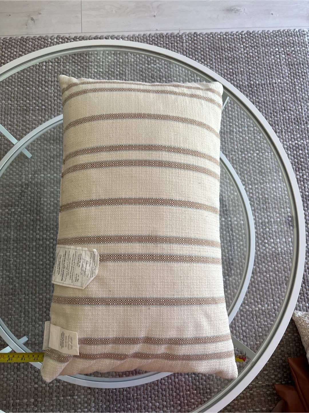 Pottery Barn Lumbar Pillow - Neutral Stripes