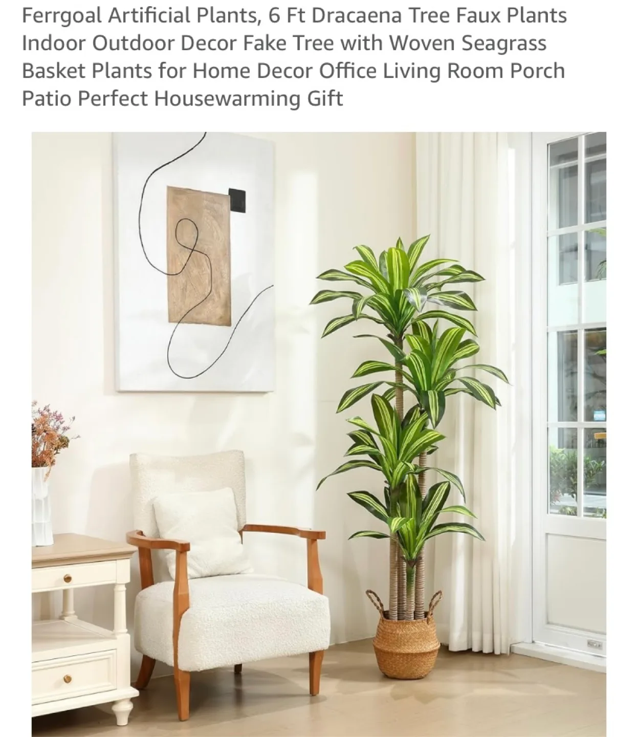 New Artificial 6 Ft Dracaena Tree thumbnail