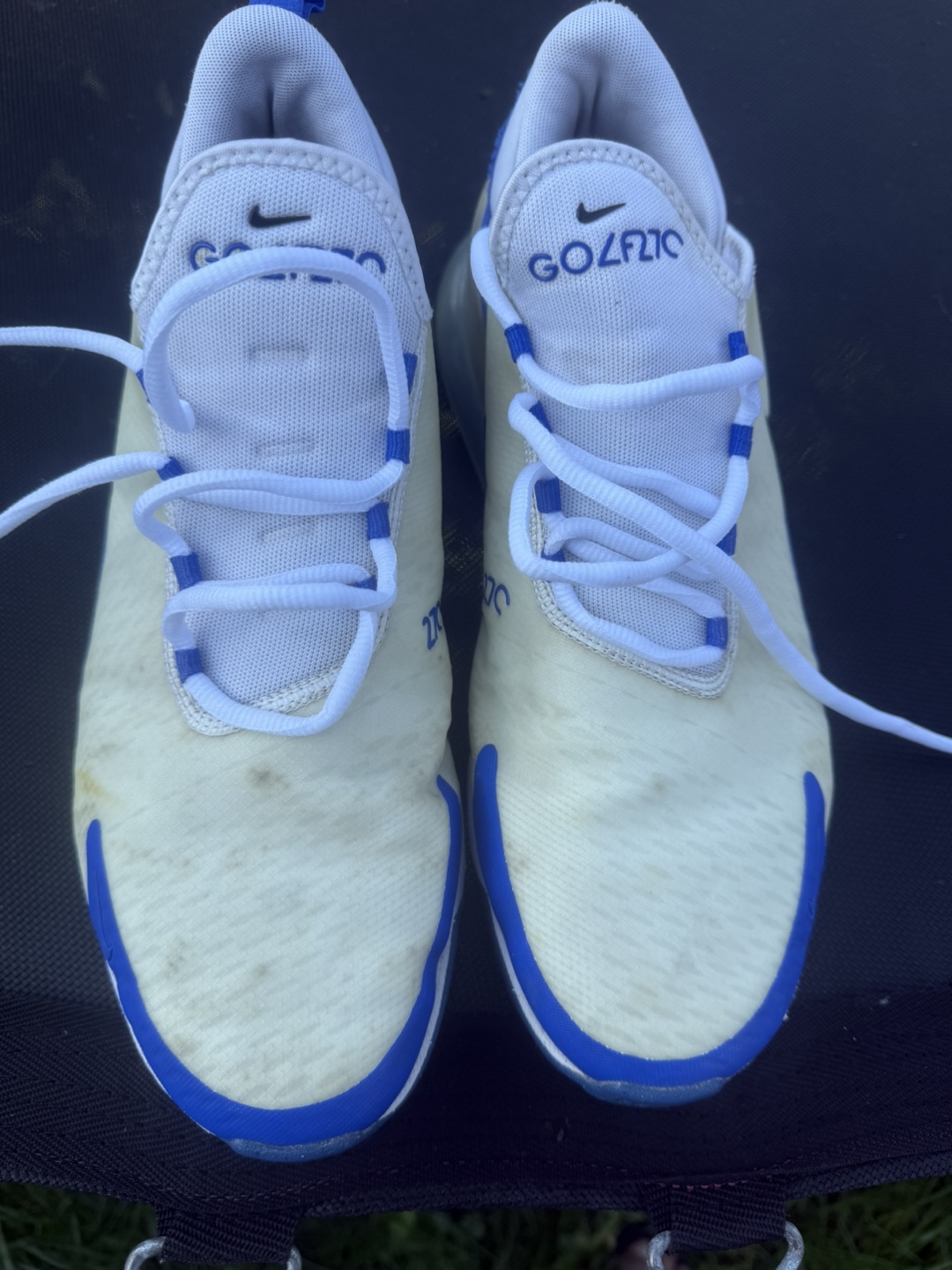 Nike Air Max 270 Golf Shoes - White/Blue