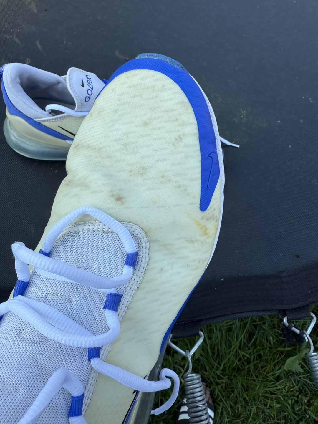 Nike Air Max 270 Golf Shoes - White/Blue - photo 2