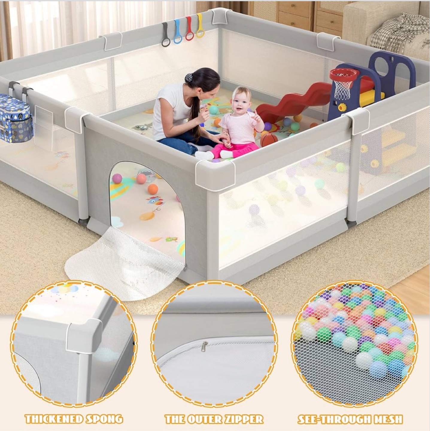 Baby Playpen - 79x71 inch - photo 2