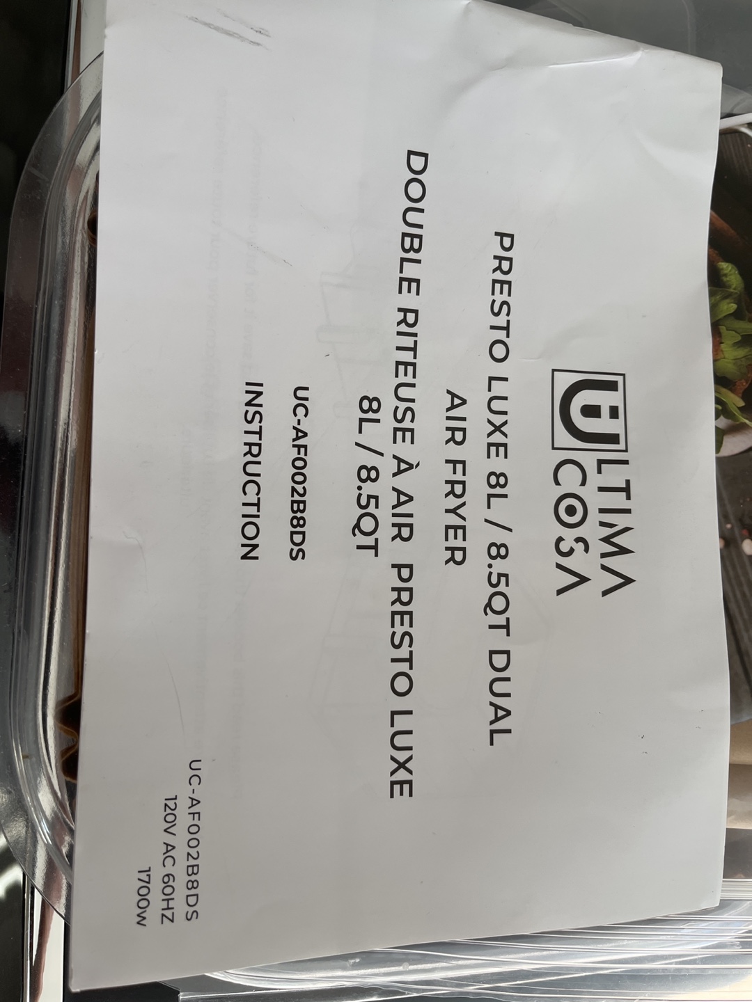Ultima Cosa Presto Luxe Dual Air Fryer - photo 3