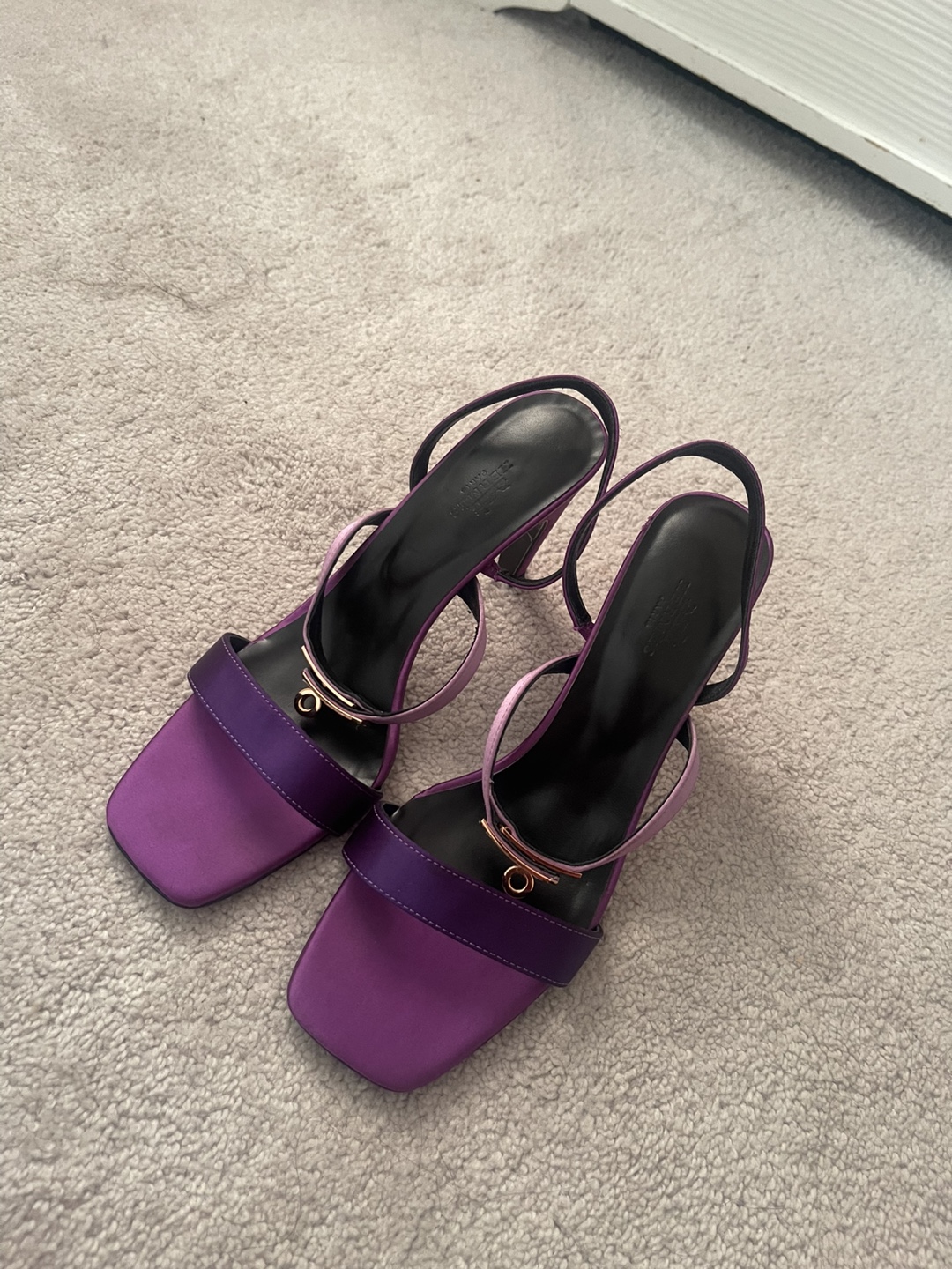 Hermès Purple Heeled Sandals