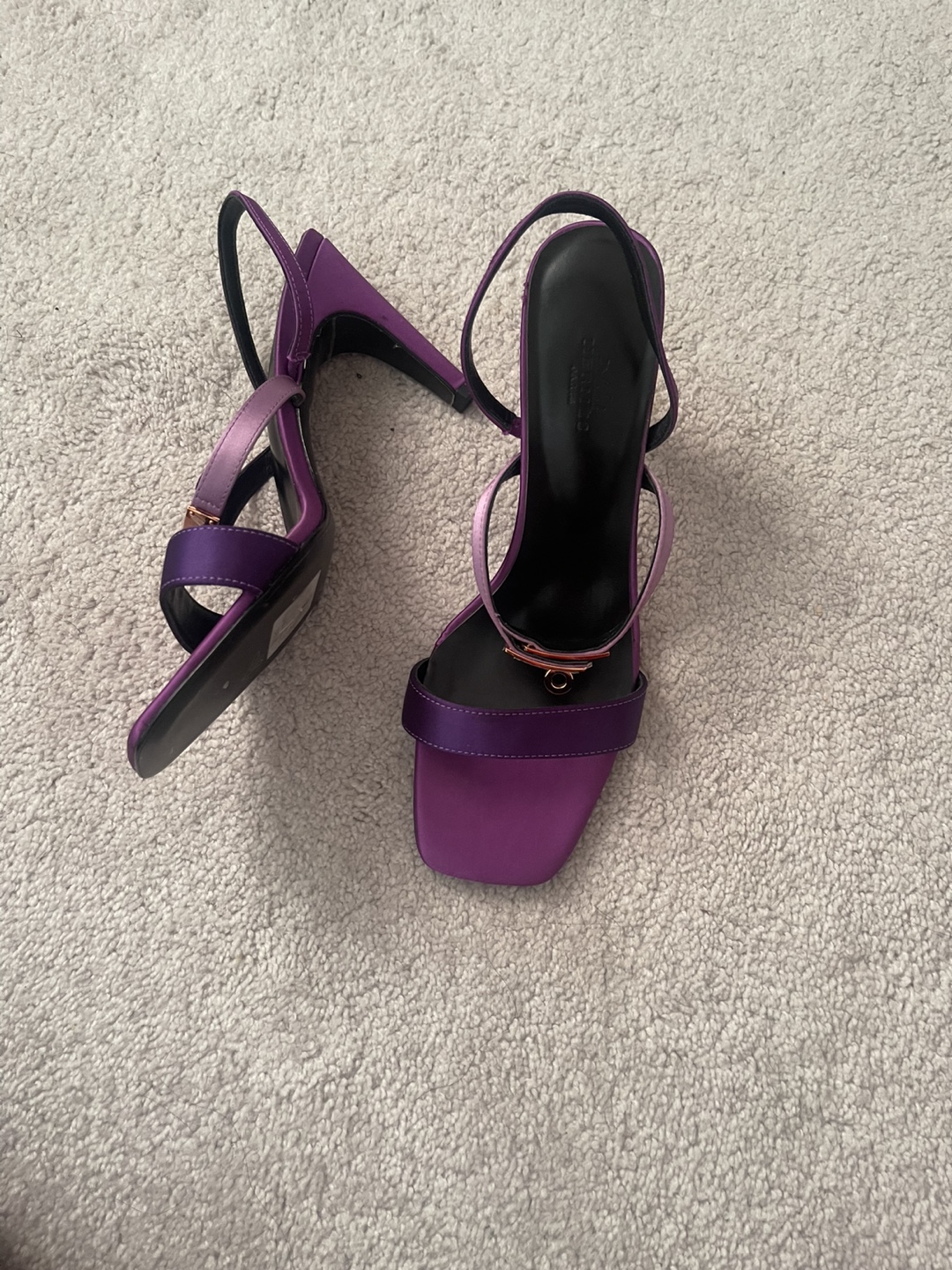 Hermès Purple Heeled Sandals - photo 3