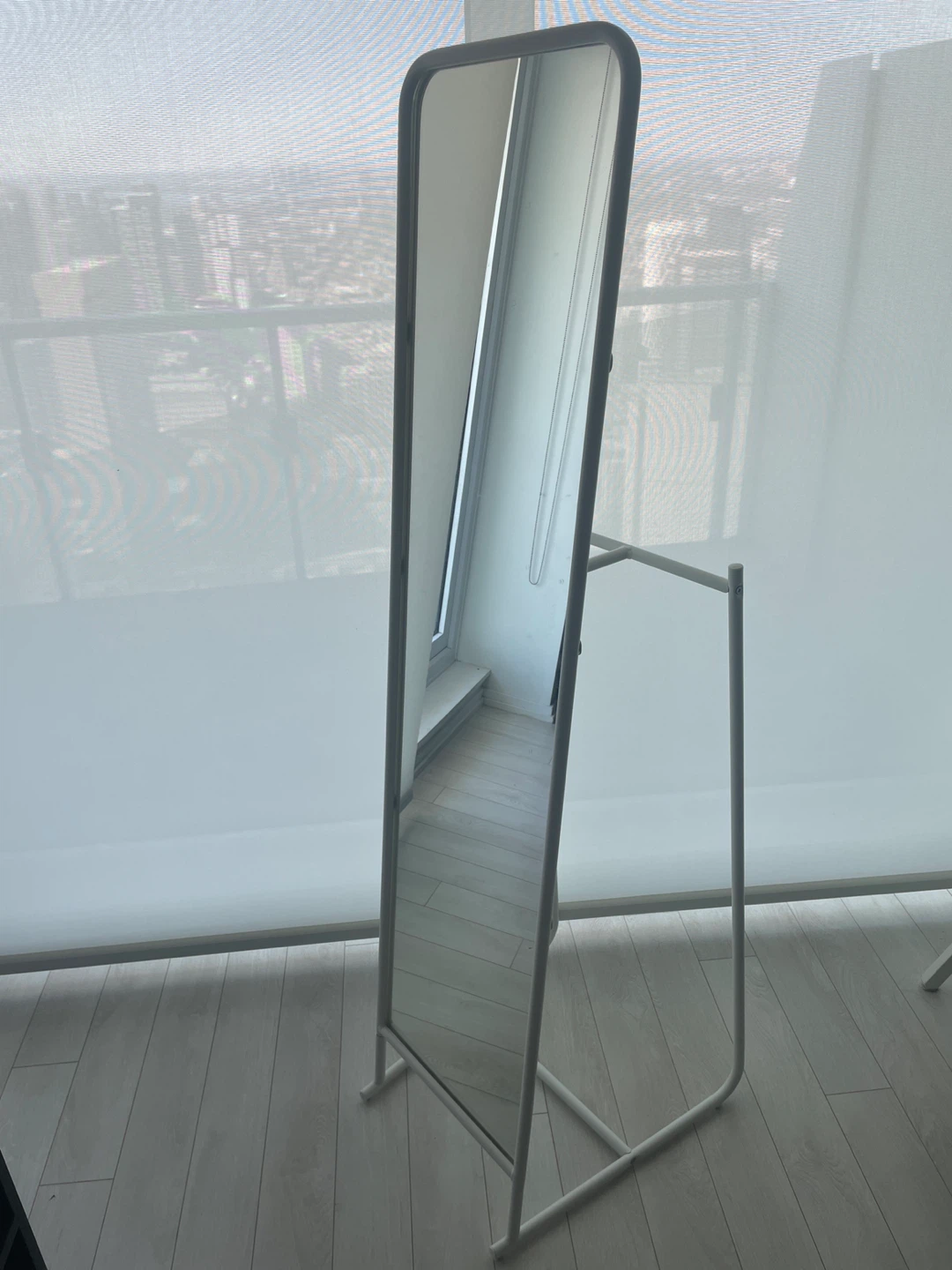 IKEA Knapper - Standing Mirror with Rack - White