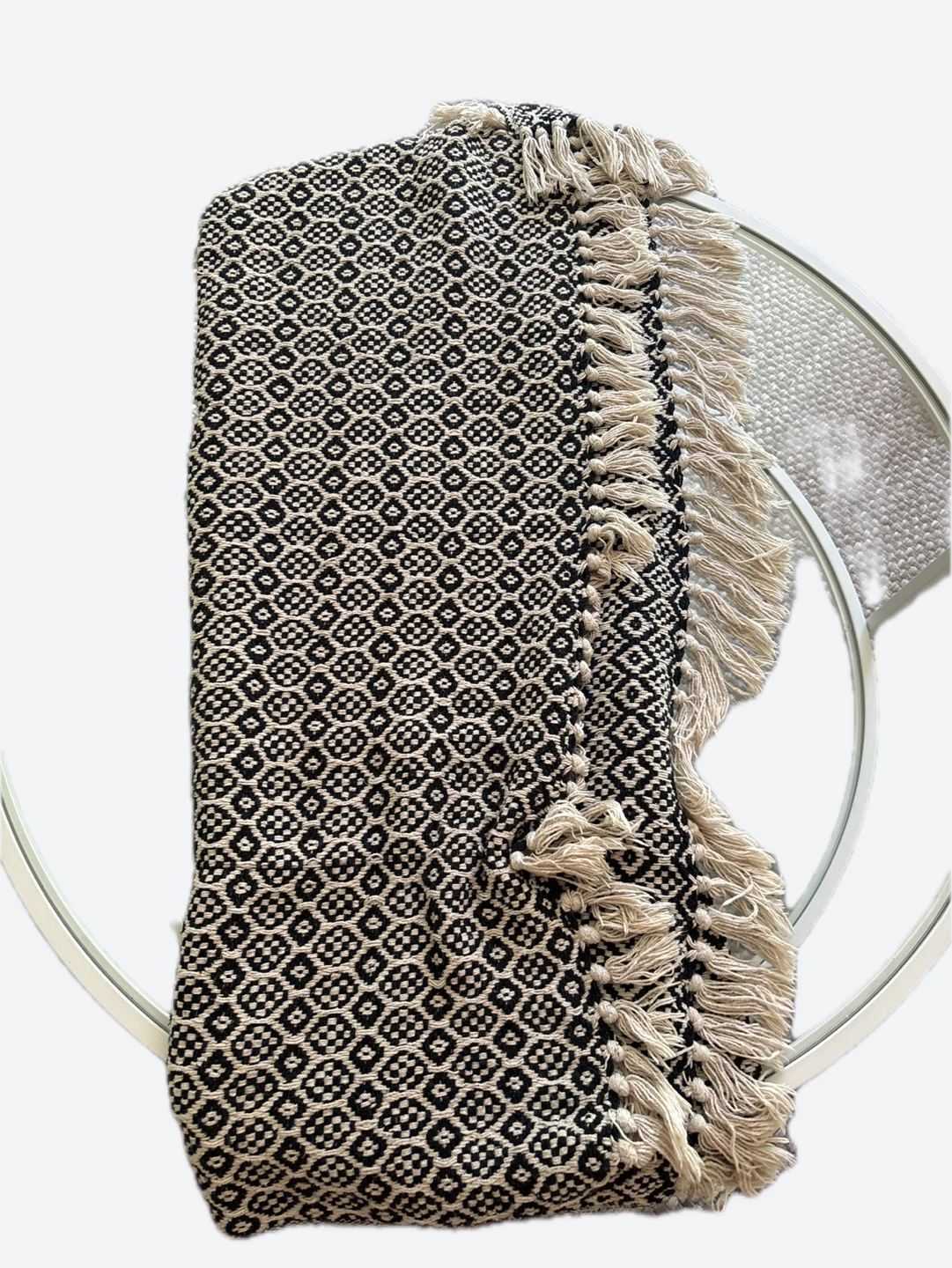 Black & White Woven Throw
