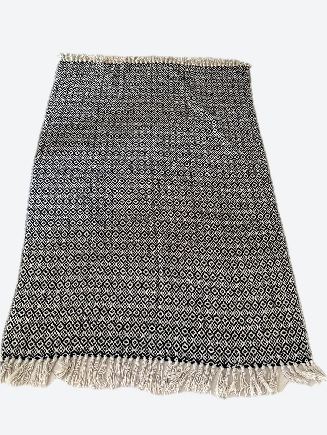 Black & White Woven Throw - photo 2