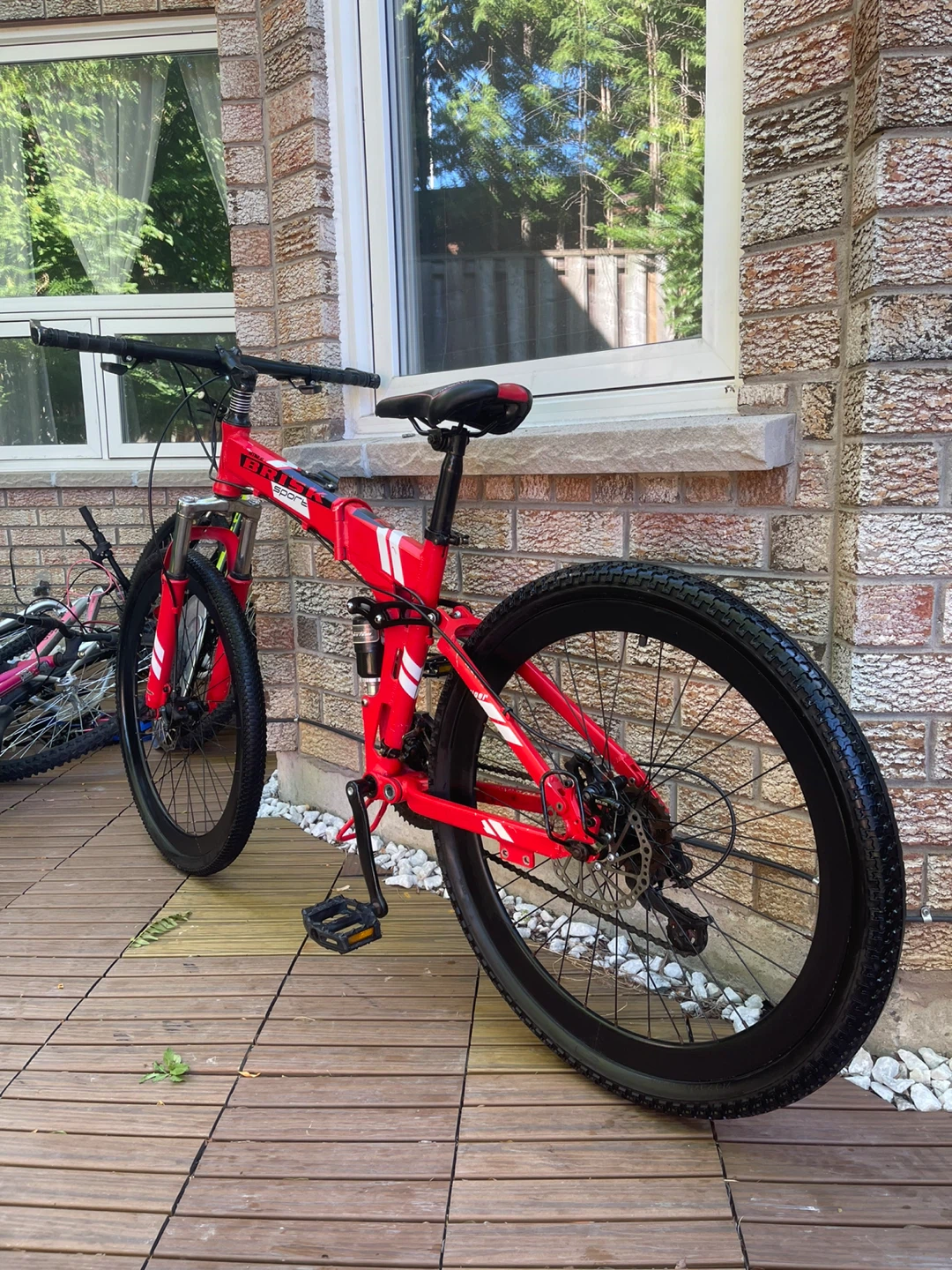 26 inch RISK Folding Mountain Bike – Like New, - photo 3