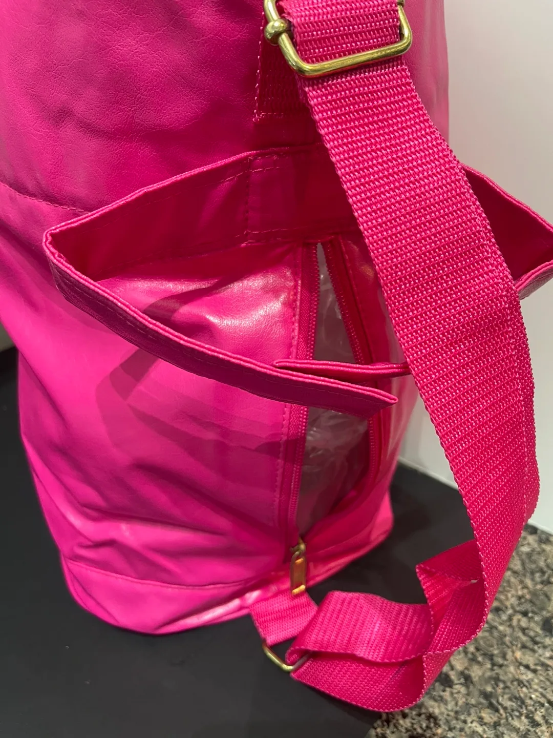 REDUCED - Hot Pink Tote Bag - extremely light weight image indicator(2)