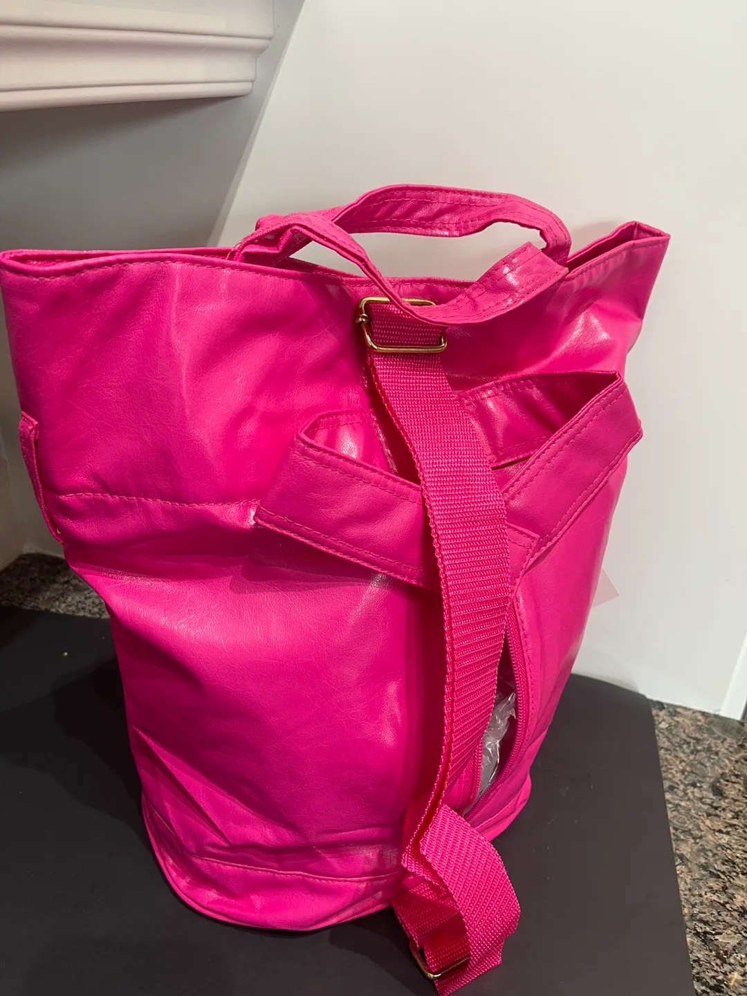 Hot Pink Tote Bag - extremely light weight thumbnail