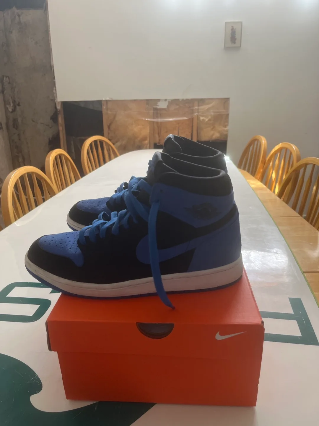 Nike Air Jordan 1 High Black/Blue Size 10.5 image indicator(5)