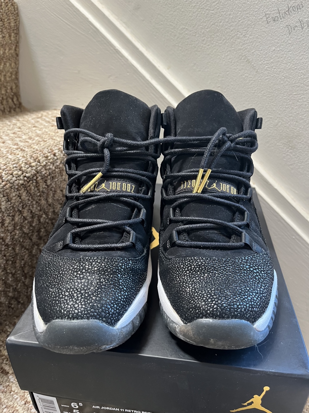 Air Jordan 11 Retro Prem HC Black Size 6.5Y
