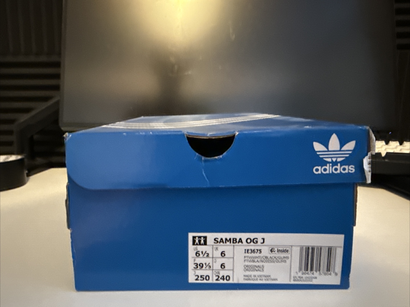 Adidas Samba OG J White/Black Size 6.5 Youth - photo 2