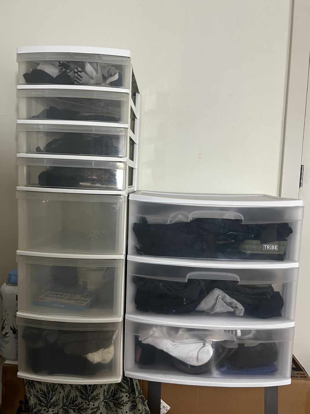 White Plastic Storage Drawer Units