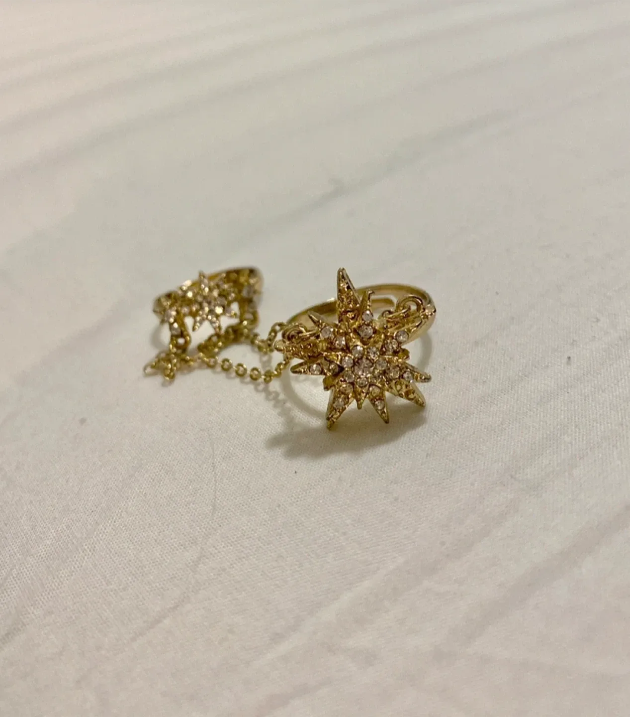 ✨FREE✨ #freecycle Gold coated Double chained ring thumbnail