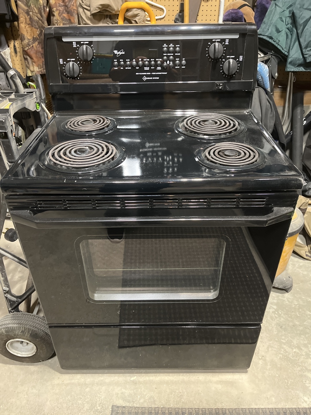 Whirlpool Black Electric Range Stove Oven