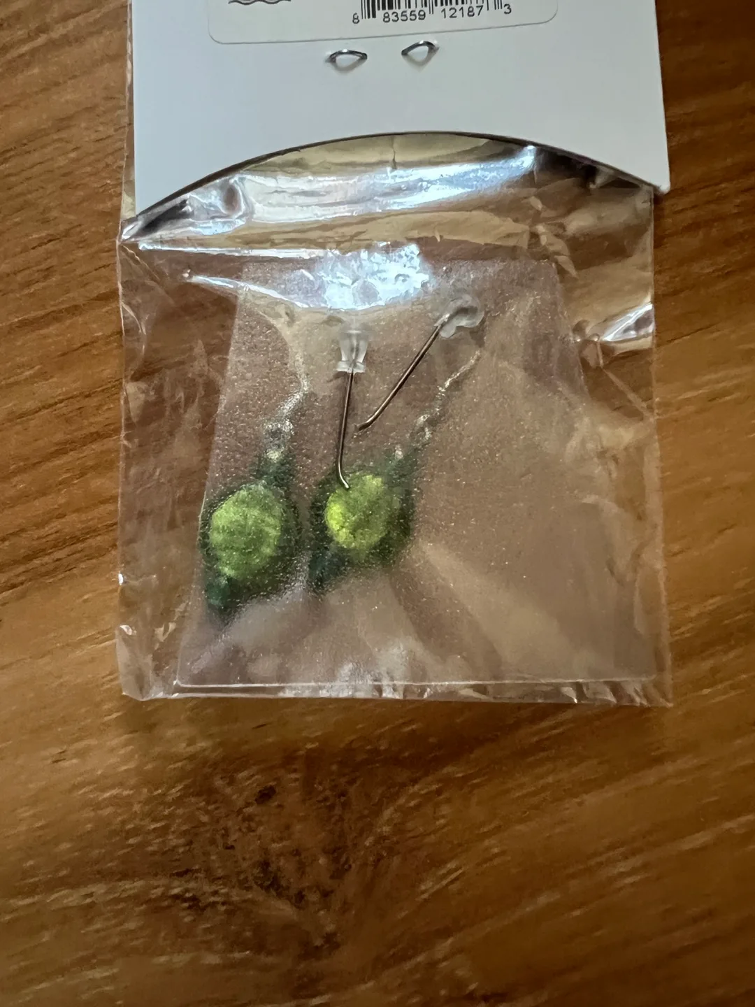 Calypso Green Bead Drop Earrings, New image indicator(3)